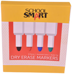 MARKER DRY ERASE BULLET ASST SET OF 8