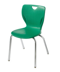CHAIR - CLASSROOM SELECT - CONTEMPORARY 4-LEG - 10 IN - SPECIFY SEAT AND BACK COLOR - SPECIFY FRAME COLOR - GLIDE - SPECIFY GLIDE TYPE - CHROME