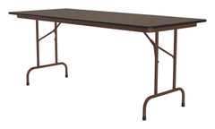 FOLDING TABLE - CORRELL RECTANGLE WOOD LIGHT DUTY FOLDING TABLE-MELAMINE TOP-STANDARD COLORS - 60 W X 30 D X 29 H IN - SPECIFY TOP COLOR - SPECIFY FRAME COLOR - SPECIFY EDGE COLOR