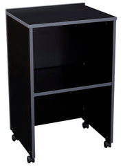 OKLAHOMA SOUND-LECTERN WOOD OSC COMBO LECTERN BASE/AV CART-BLACK