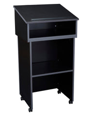 OKLAHOMA SOUND-LECTERN WOOD OSC FULL COMBO LECTERN/AV CART-BLACK