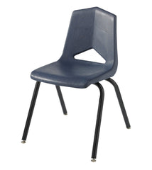 CHAIR - CLASSROOM SELECT - ROYAL SEATING 1100 4-LEG CHAIR - 18 IN - SPECIFY SEAT AND BACK COLOR - BLACK - GLIDE - SPECIFY GLIDE TYPE
