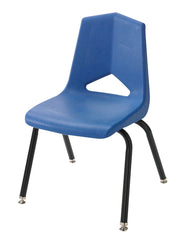 CHAIR - CLASSROOM SELECT - ROYAL SEATING 1100 4-LEG CHAIR - 10 IN - SPECIFY SEAT AND BACK COLOR - BLACK - GLIDE - SPECIFY GLIDE TYPE