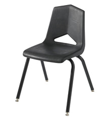 CHAIR - CLASSROOM SELECT - ROYAL SEATING 1100 4-LEG CHAIR - 16 IN - SPECIFY SEAT AND BACK COLOR - BLACK - GLIDE - SPECIFY GLIDE TYPE