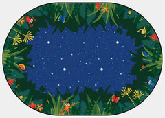 CARPETS FOR KIDS - PREMIUM PEACEFUL TROPICAL NIGHT - 6 FT X 9 FT OVAL