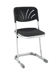 STOOL - NATIONAL PUBLIC SEATING 18 IN ELEPHANT LAB AND ART WITH BACKREST - BLACK