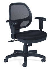 TASK CHAIR - MID BACK MESH BACK - SYNCHRO-TILTER - 24-1/2 W X 22 D X 37 H IN - BLACK