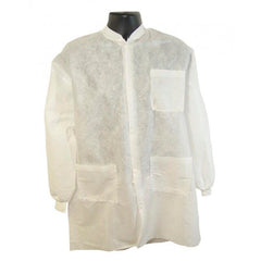 LAB COAT DISPOSABLE POLYPROPYLENE EACH M