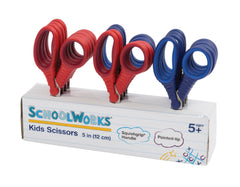 SCISSORS SCHOOLWORKS 5 IN POINTED WITH RACK PK OF 12
