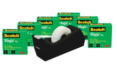 TAPE SCOTCH MAGIC WITH DISPENSER 0.75 IN X 1000 IN PACK OF 6