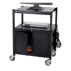CART A/V STEEL ADJUSTABLE STEEL/BLACK SAF8943BL