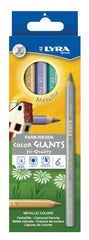 PENCILS COLORED LYRA GIANTS ASST METALLIC SET OF 6