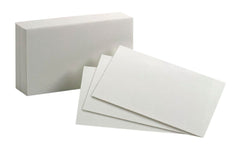INDEX CARD BLANK 3X5 IN WHITE OXFORD PACK OF 100
