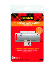 LAMINATING POUCHES SCOTCH - 4-1/3 X 6-1/3 INCH - 5MIL - PK OF 20