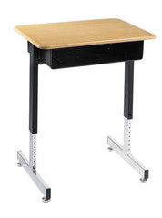 DESK - CLASSROOM SELECT - ROYAL SEATING 1600 PEDESTAL LEG DESK - 20 X 26 IN - HARD PLASTIC - NONE - SPECIFY TOP COLOR - BOOKBOX