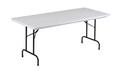 TABLE - CORELL - TABLE WITH COUNTER FOLDING BLOW MOLDED R SERIES - 30X72X36H - GRAY GRANITE/BLACK FRAME