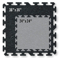 24 IN INTERLOCKING TILE 9MM - BLACK