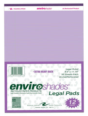 PAPER LEGAL PAD 8.5X11.75 ORCHID 50 SHEETS PACK OF 12