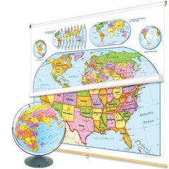 MAP NYSTROM READINESS US/WORLD MAP AND 16IN GLOBE