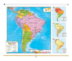 MAP NYSTROM POLITICAL RELIEF SOUTH AMERICA MAP