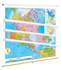 MAP NYSTROM POLITICAL RELIEF EASTERN HEMISPHERE SET OF 5