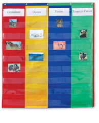 POCKET CHART 2 AND 4 COLUMN DOUBLE SIDED POCKET CHART