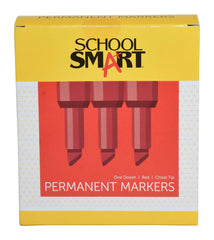 MARKER SCHOOL SMART PERMANENT RED PACK OF 12