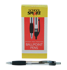 PEN GRIP RETRACTABLE MED BALLPOINT BLACK SCHOOL SMART PK OF 12