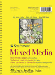 PAPER MIXED MEDIA PAD 300 SERIES 5.5X8.5 IN 90 LB 40 SHTS