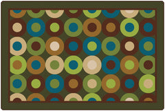 CARPETS FOR KIDS - PREMIUM CALMING CIRCLES WITHOUT ALPHABET - 4 FT X 6 FT RUG RECTANGLE