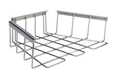 ACCESSORY - CLASSROOM SELECT - CONTEMPORARY - BOOK RACK FOR TRIANGLE COLLABORATION DESK - CHROME WIRE - WS-CH-TRI-LG