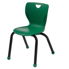 CHAIR - CLASSROOM SELECT - CONTEMPORARY 4-LEG - 14 IN - SPECIFY SEAT AND BACK COLOR - SPECIFY FRAME COLOR - BALL GLIDE - POWDERCOAT