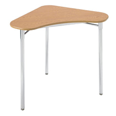 DESK - CLASSROOM SELECT - CONTEMPORARY COLLABORATION STANDING HEIGHT - TRIANGLE 36 W X 24 D - 30-43 INCH ADJUSTABLE HEIGHT - LAMINATE - PAINTED - SPECIFY TOP COLOR - SPECIFY EDGE COLOR - BOOKBOX - SPECIFY BOOKBOX TYPE - GLIDE