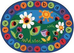 CARPETS FOR KIDS - PREMIUM LADYBUG CIRCLETIME - 6 FT 9 IN X 9 FT 5 IN OVAL