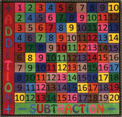 FLAGSHIP CARPETS - SUBTRACTION/ADDITION - 6 FT X 6 FT RECTANGLE