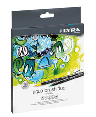 MARKERS LYRA AQUA BRUSH DUO ASST COLORS SET OF 12