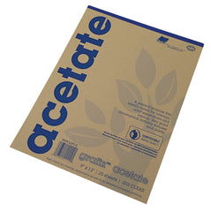 ACETATE FILM CLEAR .003 MIL 9X12 IN 25 SHT PAD