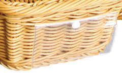 CLEAR POUCH NAME BADGE PLASTIC - PACK OF 12