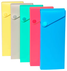 PENCIL CASE SLIDER POLY ASST COLORS