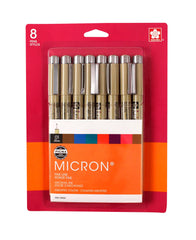 PENS PIGMA MICRON 01 ASST COLORS SET OF 8