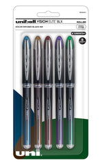 PEN ROLLERBALL VISION ELITE BLX .5MM ASST SET OF 5