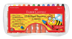 CRAYONS BEESWAX FABER-CASTELL ASST COLORS SET OF 12