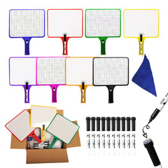 DRY ERASE RECTANGULAR TWO SIDED GRAPH BLANK CLASS SET OF 10