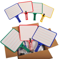 DRY ERASE RECTANGULAR TWO SIDED LINED BLANK CLASS SET OF 10