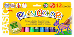 PAINT TEMPERA STICKS PLAYCOLOR ASST STD MATTE SET OF 12