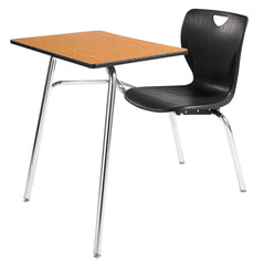 DESK - CLASSROOM SELECT - CONTEMPORARY 4-LEG COMBO - 18 IN A+ - 18 X 24 IN - LAMINATE - LOCKEDGE - CHROME - SPECIFY SEAT AND BACK COLOR - SPECIFY TOP COLOR - SPECIFY EDGE COLOR