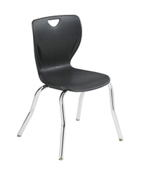 CHAIR - CLASSROOM SELECT - CONTEMPORARY MUSIC CHAIR - 18 IN - SPECIFY SEAT AND BACK COLOR - CHROME - SPECIFY GLIDE TYPE