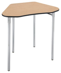 DESK - CLASSROOM SELECT - CONTEMPORARY COLLABORATION - HEXAGON 33 W X 21 D - 22-33 INCH ADJUSTABLE HEIGHT - LAMINATE - LOCKEDGE - SPECIFY TOP COLOR - SPECIFY EDGE COLOR - NONE - GLIDE