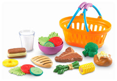 PLAY FOOD NEW SPROUTS DINNER BASKET - SET OF 18