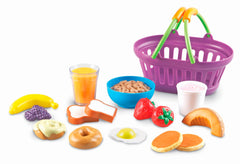 PLAY FOOD BREAKFAST BASKET - SET OF 16